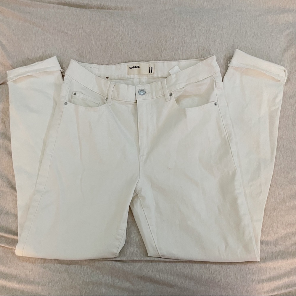 Garage High Rise White Skinny Jeans